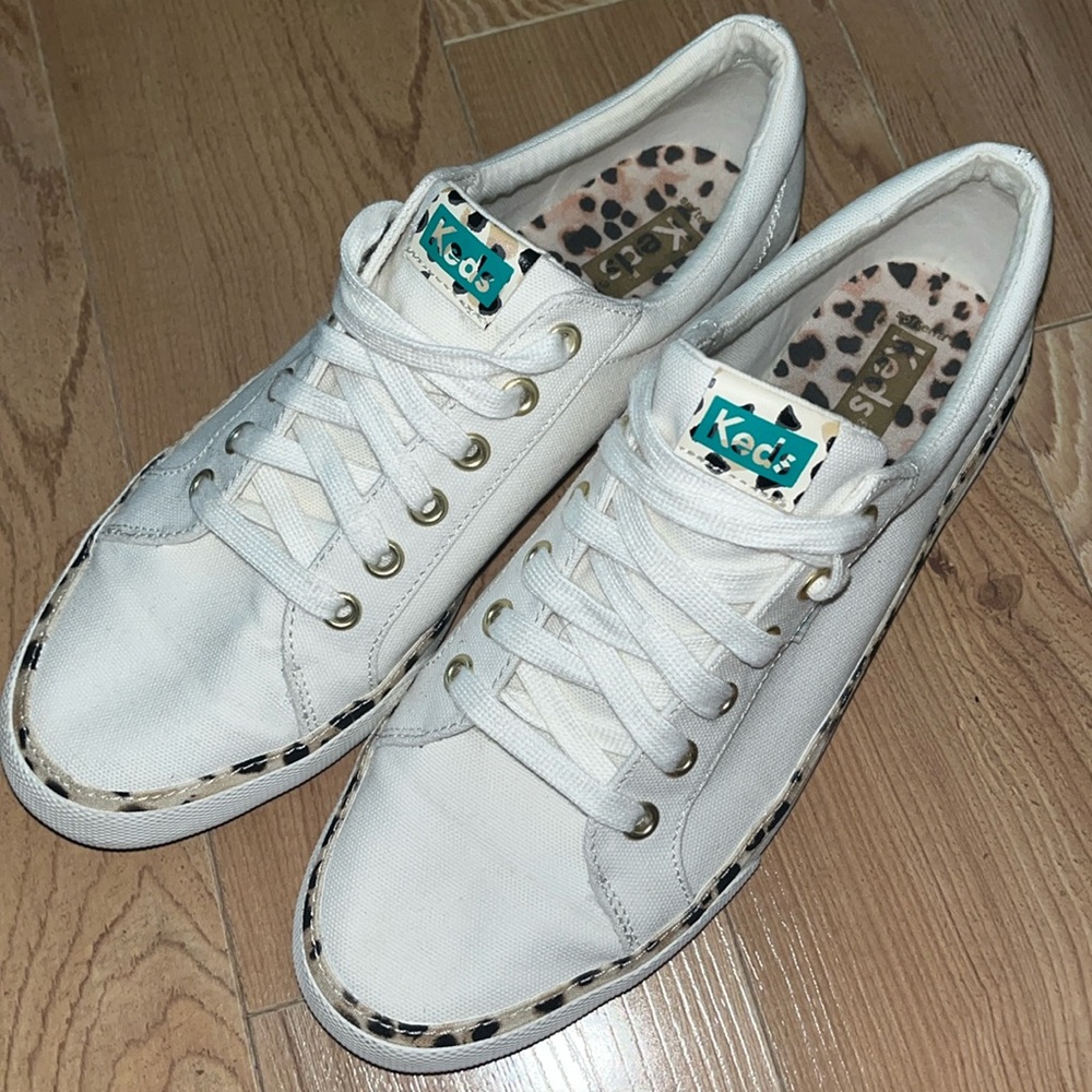 Keds Jump Kick Leopard Cream Sneakers Size 9.5